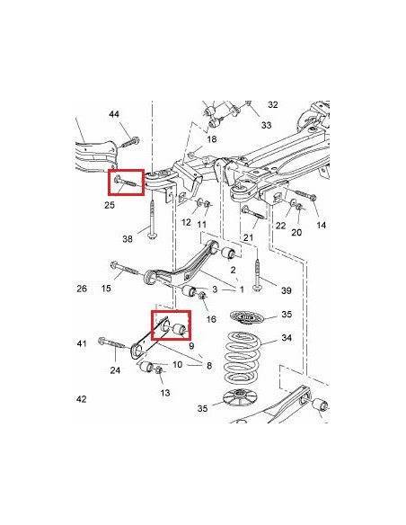 Riteņu sagāzuma regulēšanas skrūve OE OPEL 2005280